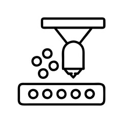 pill sorting machine icon, pill sorting machine line art - simple line art of pill sorting machine, perfect for pill sorting machine logos and icons