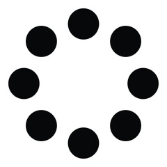 Dotted Circle Flat Icon Isolated On White Background