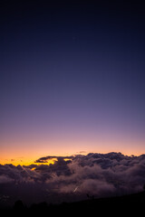Colorful sky and clouds at sunset