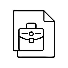 portfolio icon, portfolio line art - simple line art of portfolio, perfect for portfolio logos and icons