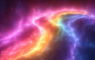 Fototapeta premium Vibrant cosmic nebula with swirling, colorful gases.