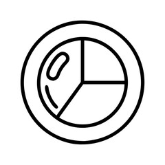 portion control plate icon, portion control plate line art - simple line art of portion control plate, perfect for portion control plate logos and icons