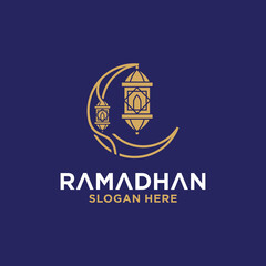 Obraz premium Ramadan month Logo line concept, collection of Ramadan month Logos.