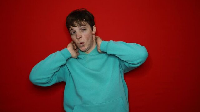 Attractive young man with health problems.