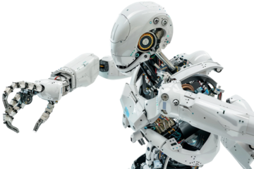 Benefits of Robotics in Manufacturing: Cost Reduction and Increased Output Isolated on Transparent Background