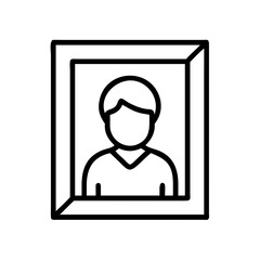 portrait icon, portrait line art - simple line art of portrait, perfect for portrait logos and icons