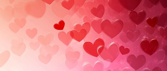 Gradient pink to red with subtle sparkles Valentine's day Background
