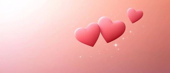 Light coral gradient with subtle light flares Valentine's day Background