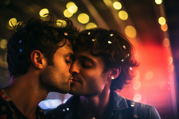 Generative AI picture with lgbt couples concept pride month theme image