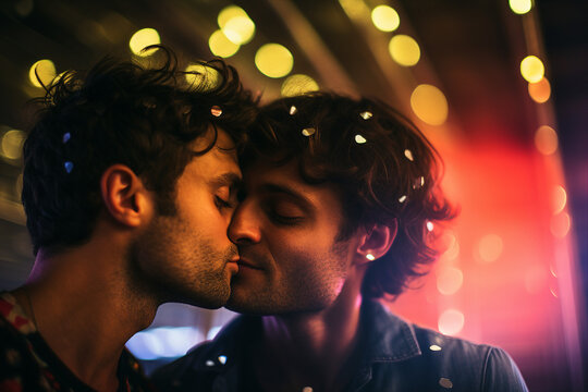 Generative AI picture with lgbt couples concept pride month theme image