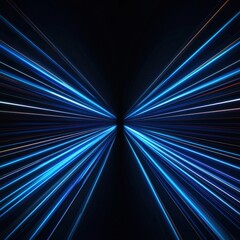 Futuristic Abstract Blue Background with Speed Lines and Light Effects