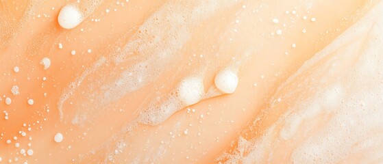 Fototapeta premium Light peach canvas with soft white spots Valentine's day Background
