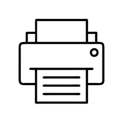 printer icon, printer line art - simple line art of printer, perfect for printer logos and icons