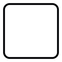 Square Shape Flat Icon Isolated On White Background