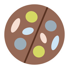 Abstract colorful ball illustration, decoration, toy 