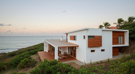 Luxury Beachfront Villa with Infinity Pool and Modern Design