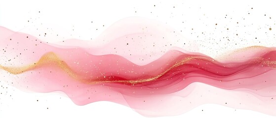 Pink and white gradient with soft golden sparkles Valentine's day Background