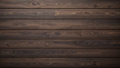 Fototapeta premium Rustic Wood Texture: Detailed close-up of horizontal wooden planks with a rich, warm brown tone, creating a natural and inviting backdrop. 