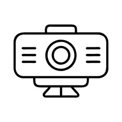 projector icon, projector line art - simple line art of projector, perfect for projector logos and icons