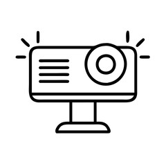 Fototapeta premium projector icon, projector line art - simple line art of projector, perfect for projector logos and icons