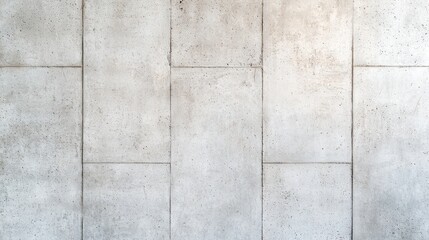A textured, gray concrete wall featuring distinct rectangular panels and a minimalist design.