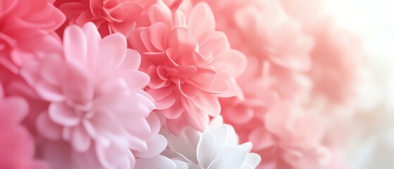 Soft blush gradient fading into white Valentine's day Background