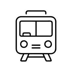 public transportation icon, public transportation line art - simple line art of public transportation, perfect for public transportation logos and icons