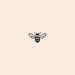 Bee icon flat vector design.