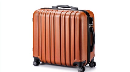 Fototapeta premium A Textured Brown Suitcase Ready for Travel and Adventure