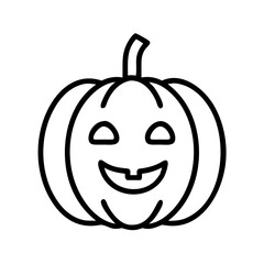 pumpkin icon, pumpkin line art - simple line art of pumpkin, perfect for pumpkin logos and icons