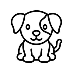 puppy icon, puppy line art - simple line art of puppy, perfect for puppy logos and icons