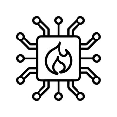 pytorch icon, pytorch line art - simple line art of pytorch, perfect for pytorch logos and icons