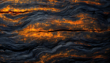 Fiery orange sunset over the ocean with dramatic clouds