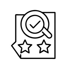 quality control icon, quality control line art - simple line art of quality control, perfect for quality control logos and icons