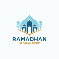 Ramadan month logo concept, collection of Islamic logos for the month of Ramadan