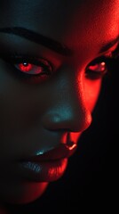 Fototapeta premium Striking Portrait with Dramatic Lighting Effects