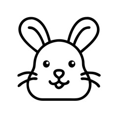rabbit icon, rabbit line art - simple line art of rabbit, perfect for rabbit logos and icons
