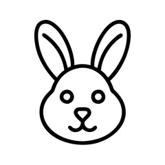 rabbit icon, rabbit line art - simple line art of rabbit, perfect for rabbit logos and icons