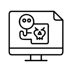 ransomware icon, ransomware line art - simple line art of ransomware, perfect for ransomware logos and icons