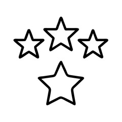 rating stars icon, rating stars line art - simple line art of rating stars, perfect for rating stars logos and icons