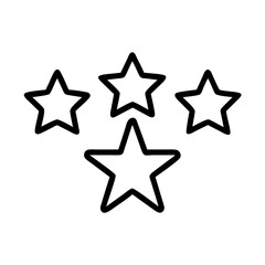 rating stars icon, rating stars line art - simple line art of rating stars, perfect for rating stars logos and icons
