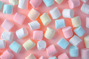 A Whimsical Array of Colorful Marshmallows Bringing Sweetness and Joy to Your Day