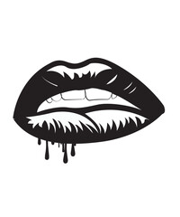 Lip vector art silhouette vector art illustrator