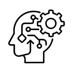 reinforcement learning icon, reinforcement learning line art - simple line art of reinforcement learning, perfect for reinforcement learning logos and icons