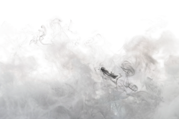 Ethereal Swirling Smoke Cloud Creating Dreamy Visuals Isolated on Transparent Background