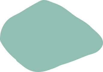 Abstract, Aesthetic Organic Blob Shape Design in Teal