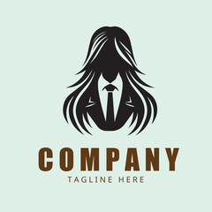 American business woman logo 