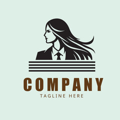 American business woman logo 