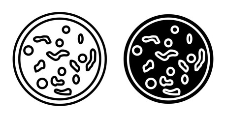 Leukemia icons set in black filled and stroke line style
