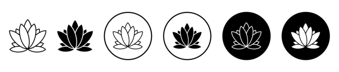 Protea icons set in black filled and stroke line style